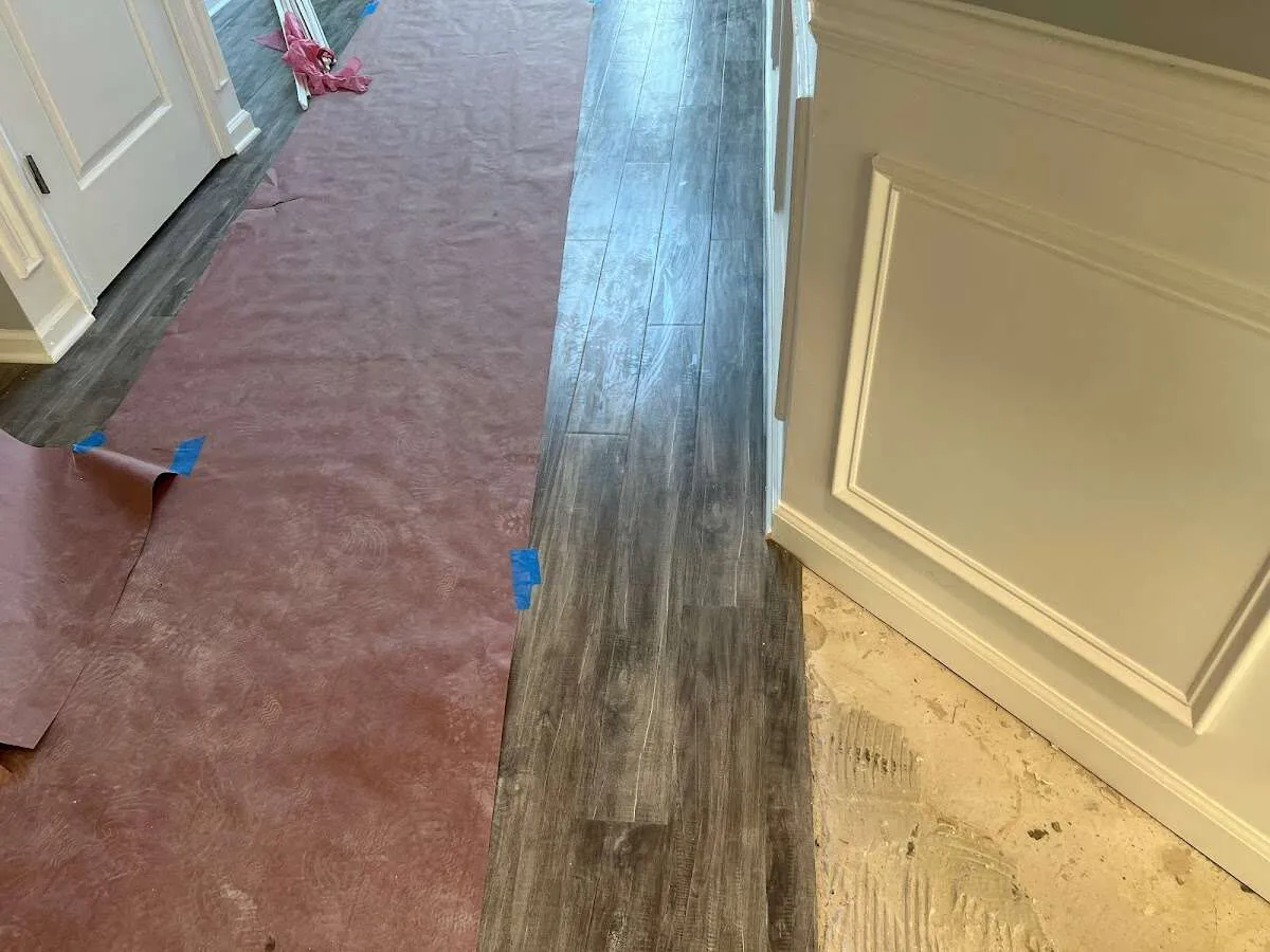 Completed marble shower restoration in Tice